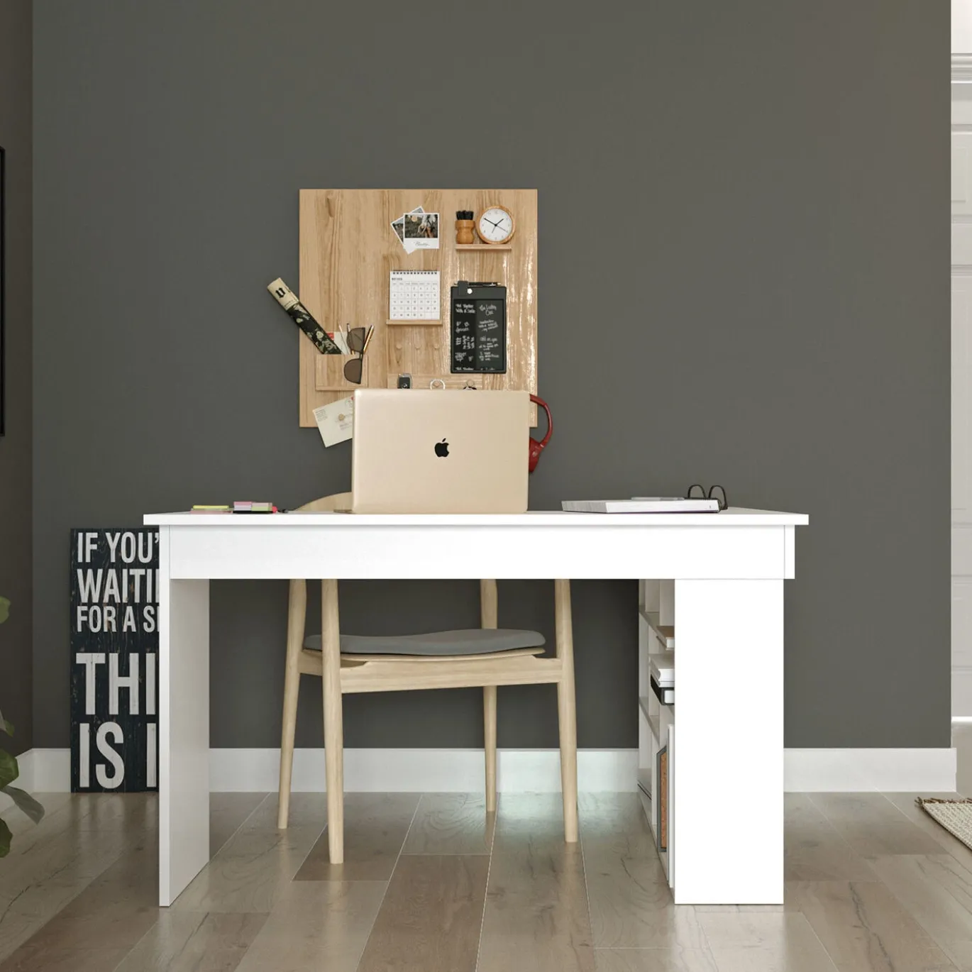 Hoekbureau Catania Melamine Wit