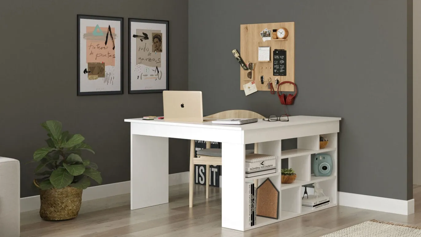 Hoekbureau Catania Melamine Wit