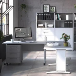 Hoekbureau Prima 80x80cm Wit - Giga Living