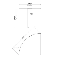 Hoekbureau Prima 80x80cm Wit/Grijs - Giga Living