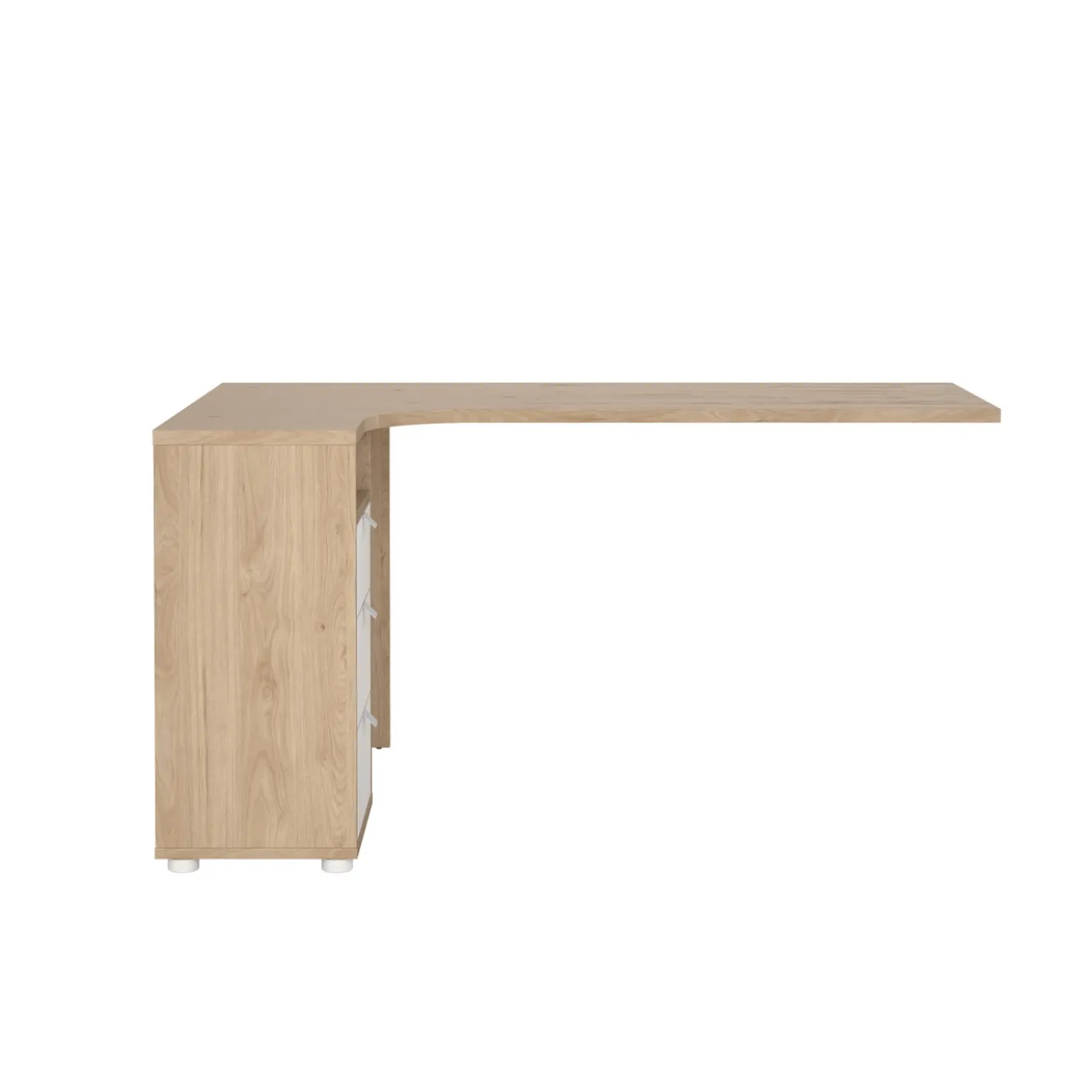 Hoekbureau Sign top met Kastje Hickory/Wit - Giga Living