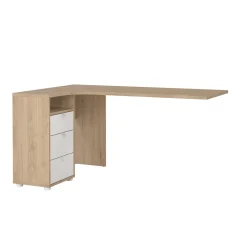 Hoekbureau Sign top met Kastje Hickory/Wit - Giga Living