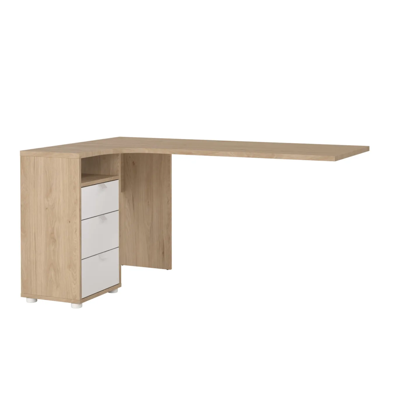 Hoekbureau Sign top met Kastje Hickory/Wit - Giga Living