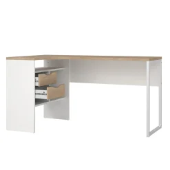 Hoek-kantoorbureau Function Plus Wit Jackson Hickory - Giga Living