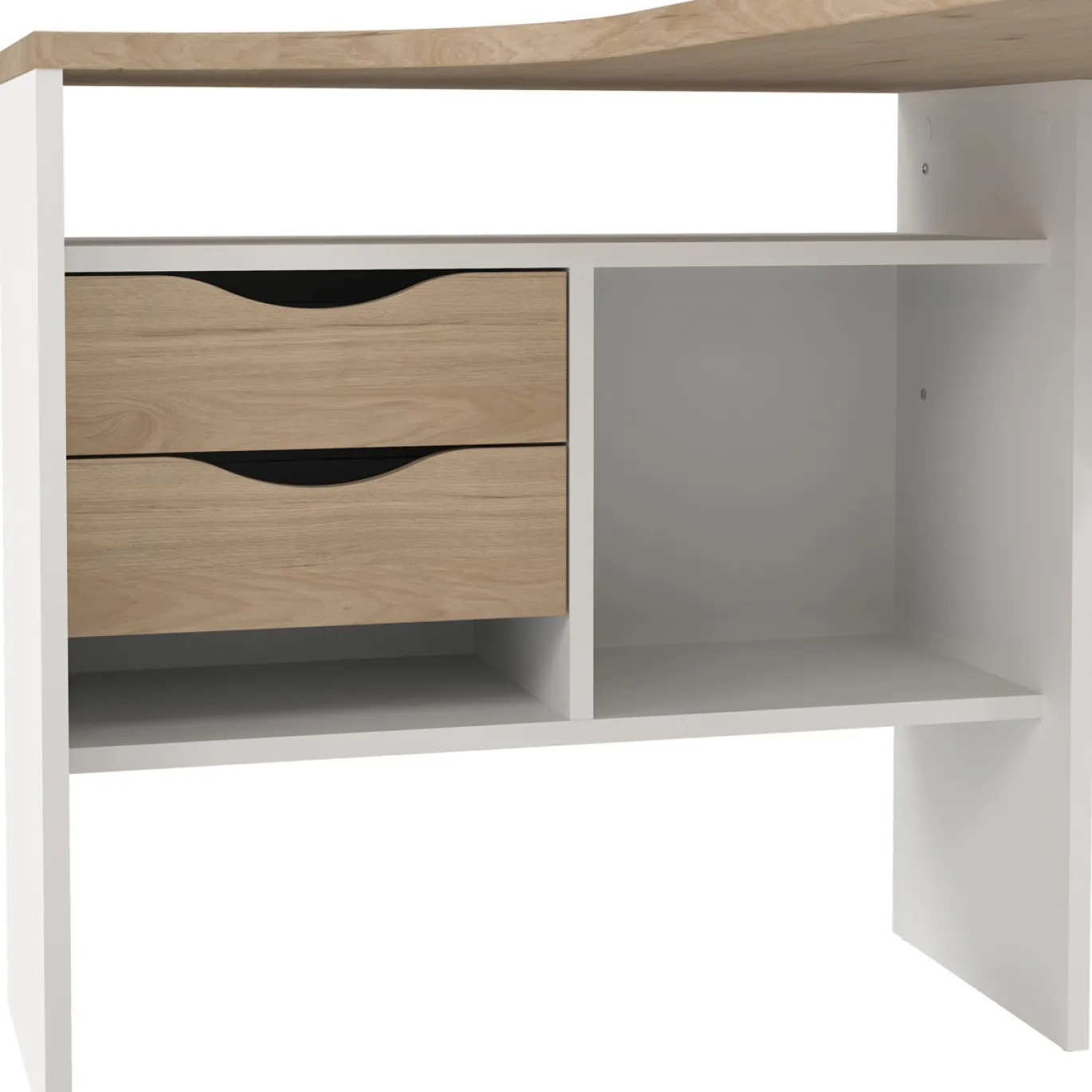 Hoek-kantoorbureau Function Plus Wit Jackson Hickory - Giga Living