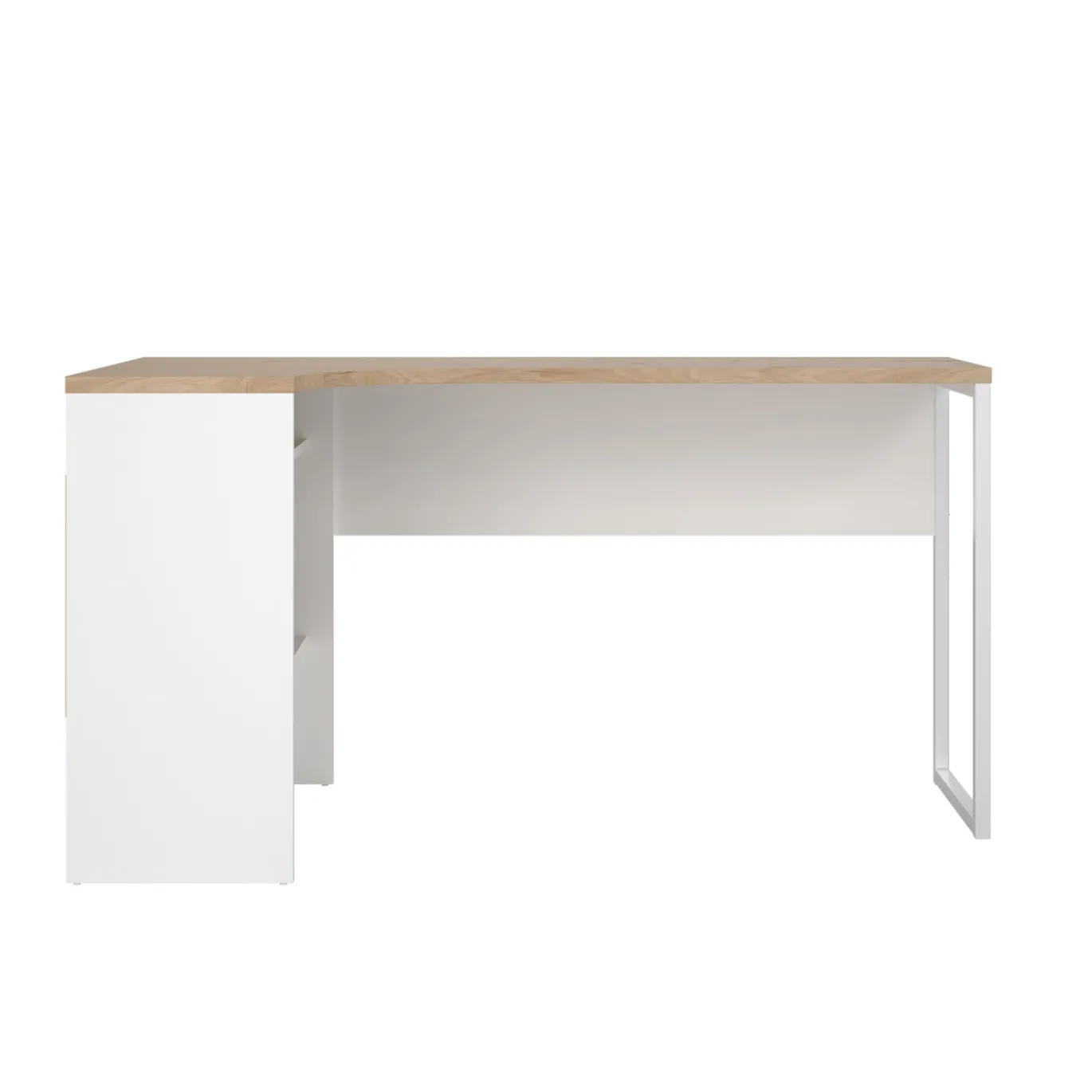 Hoek-kantoorbureau Function Plus Wit Jackson Hickory - Giga Living