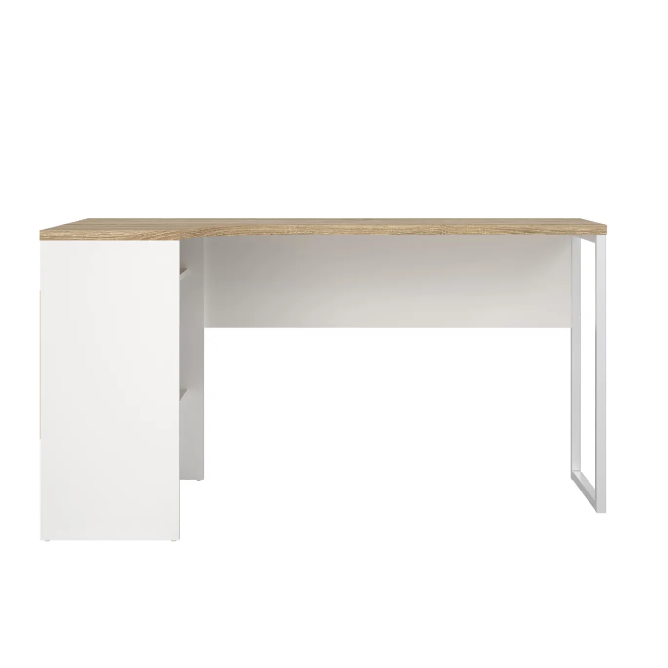Hoek-kantoorbureau Function Plus Wit/Naturel - Giga Living