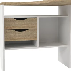 Hoek-kantoorbureau Function Plus Wit/Naturel - Giga Living