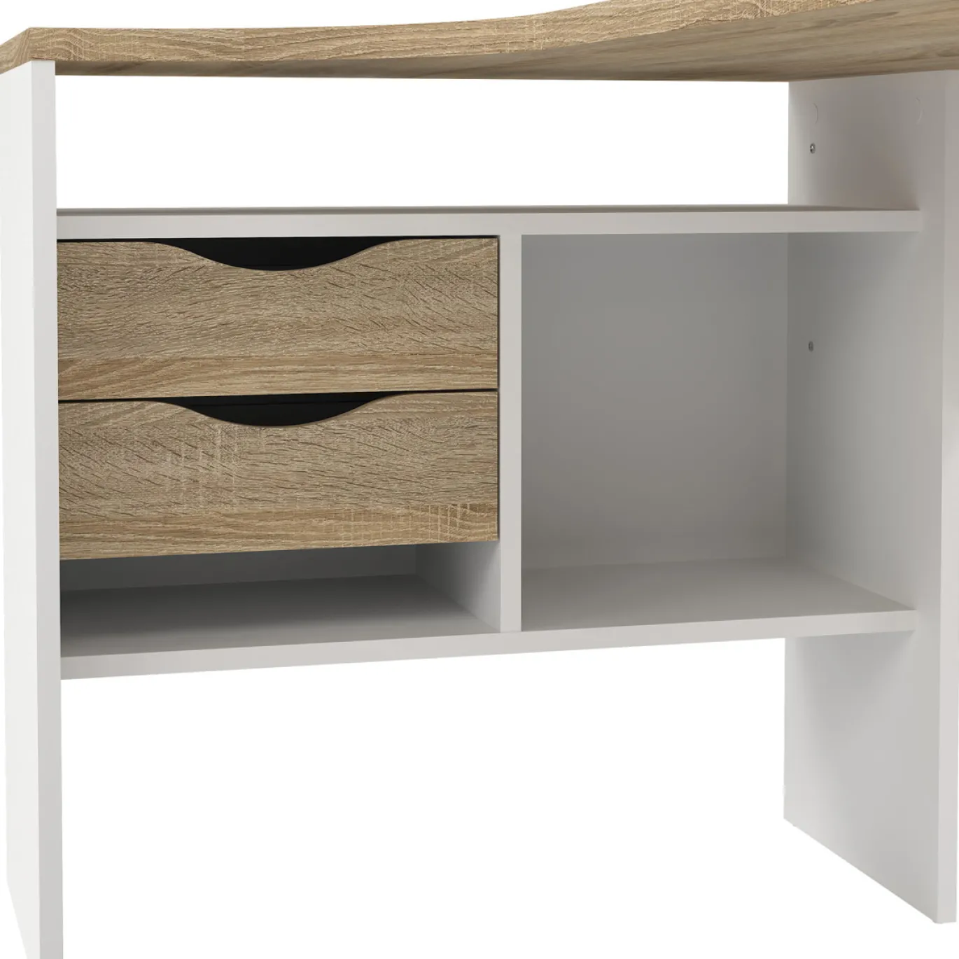 Hoek-kantoorbureau Function Plus Wit/Naturel - Giga Living