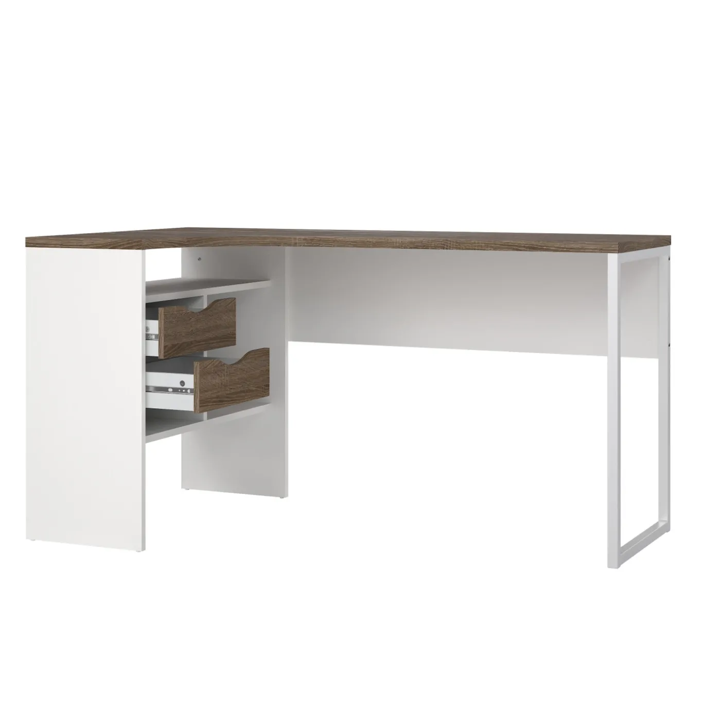 Hoek-kantoorbureau Function Plus Wit Truffel - Giga Living