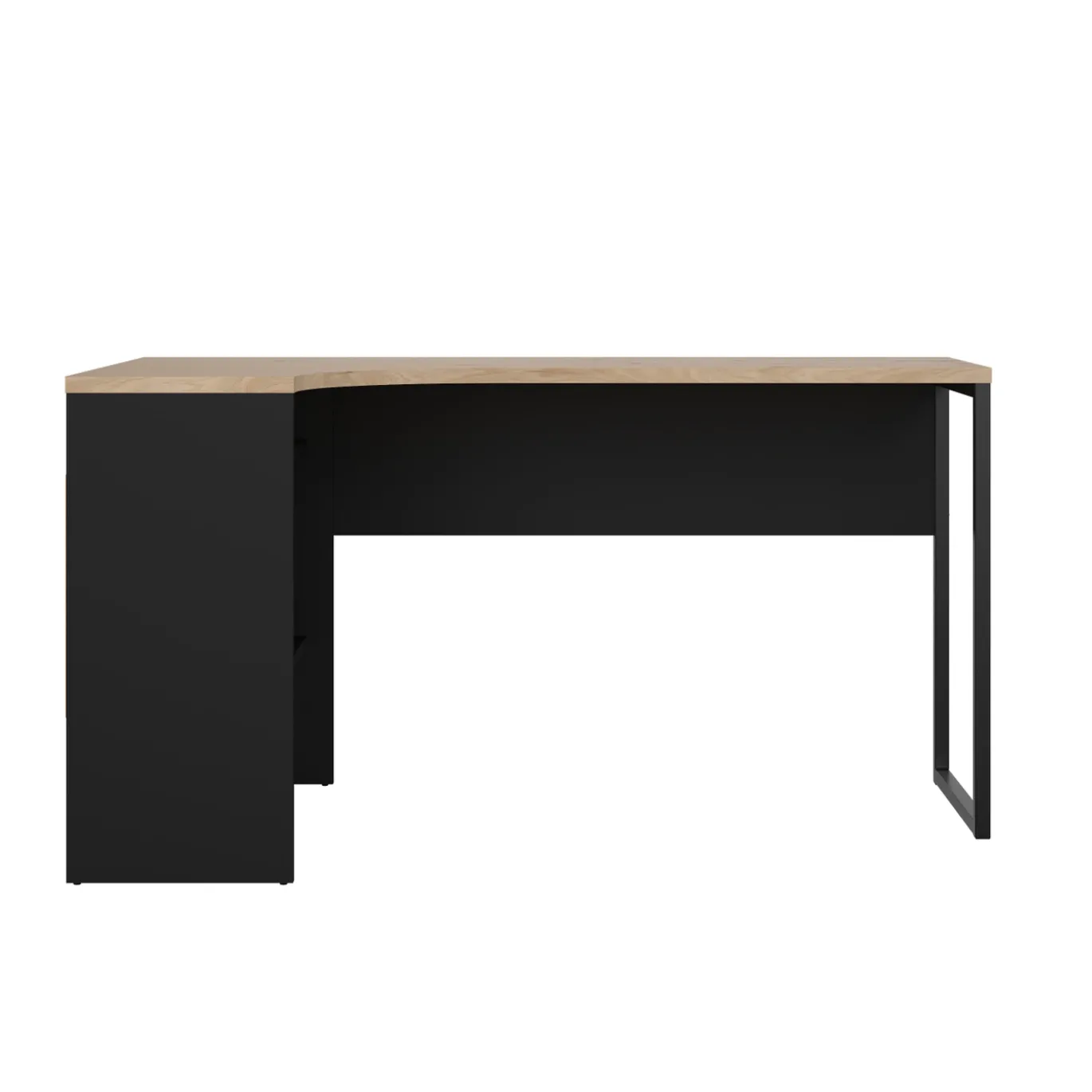 Hoek-kantoorbureau Function Plus Mat Zwart Jackson Hickory - Giga Living