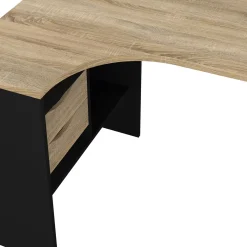 Hoek-kantoorbureau Function Plus Naturel/Mat Zwart - Giga Living
