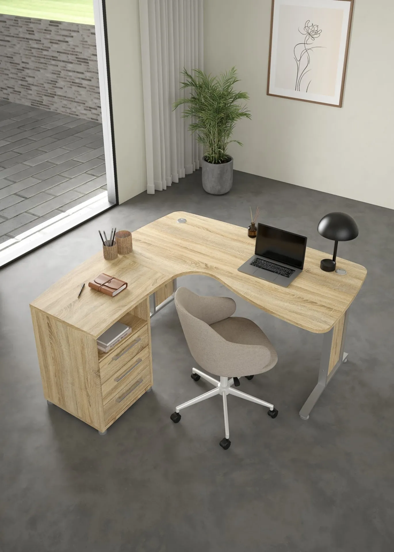 Hoek-kantoorbureau Prima Naturel - Giga Living