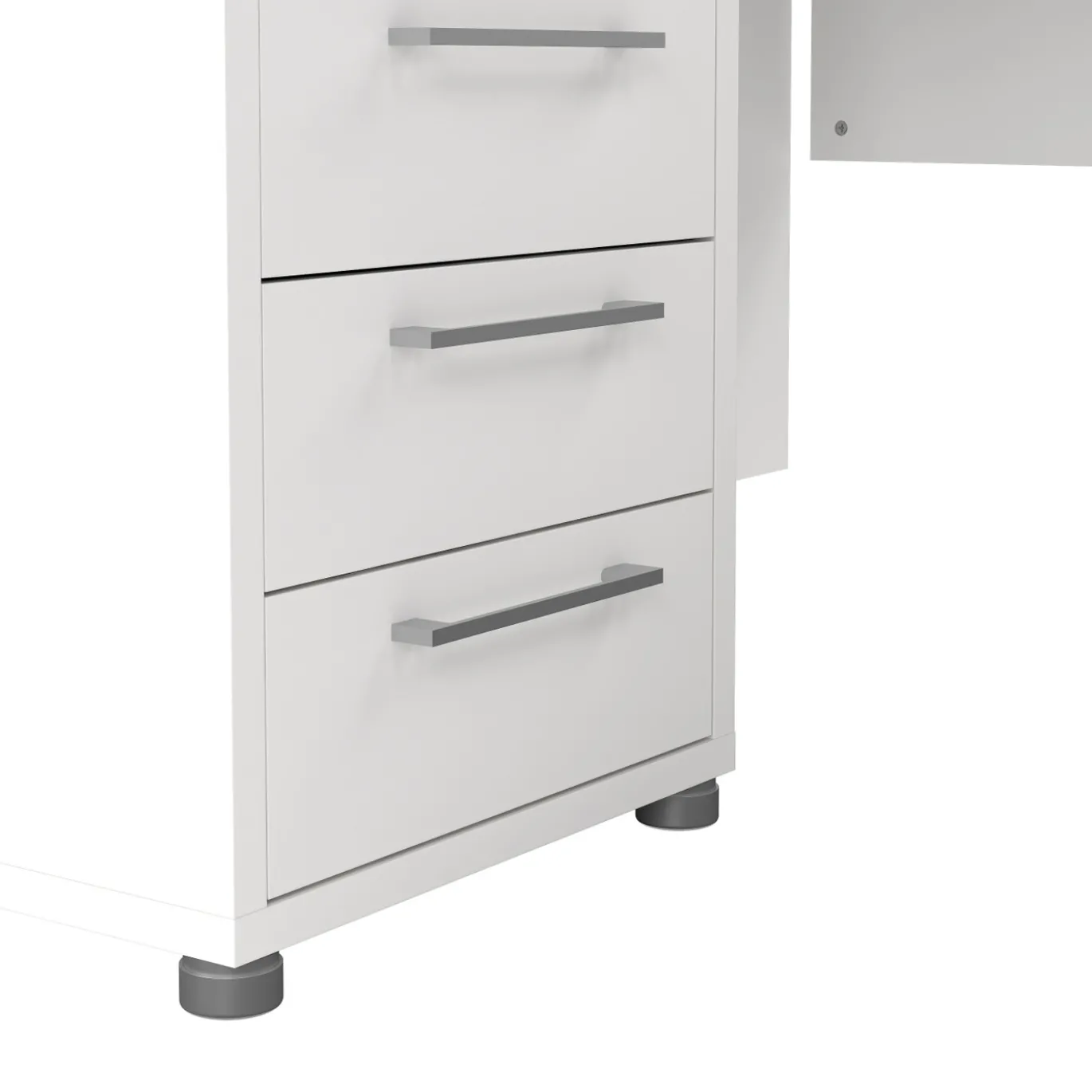 Hoek-kantoorbureau Prima Wit - Giga Living
