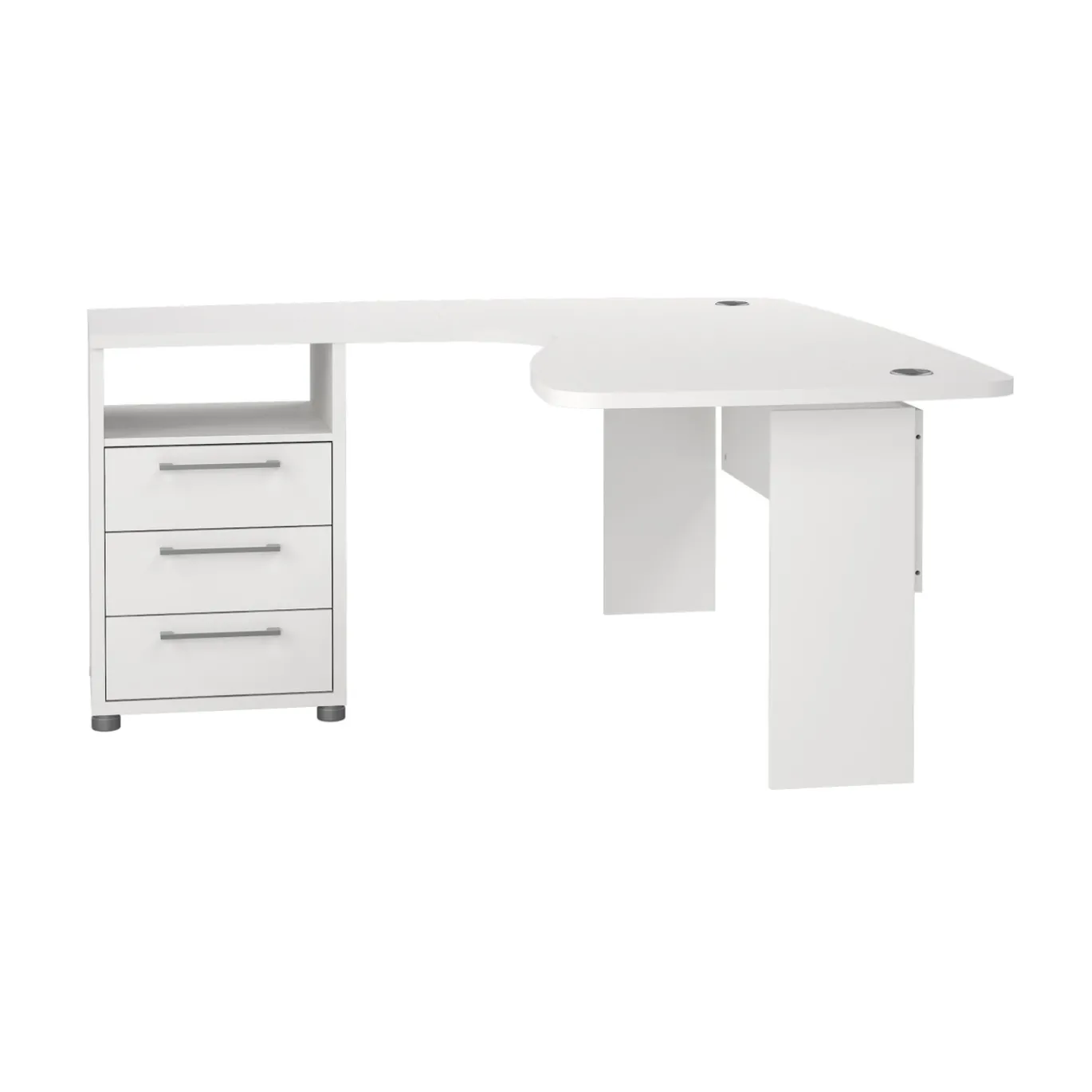Hoek-kantoorbureau Prima Wit - Giga Living