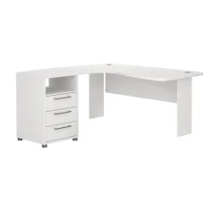 Hoek-kantoorbureau Prima Wit - Giga Living
