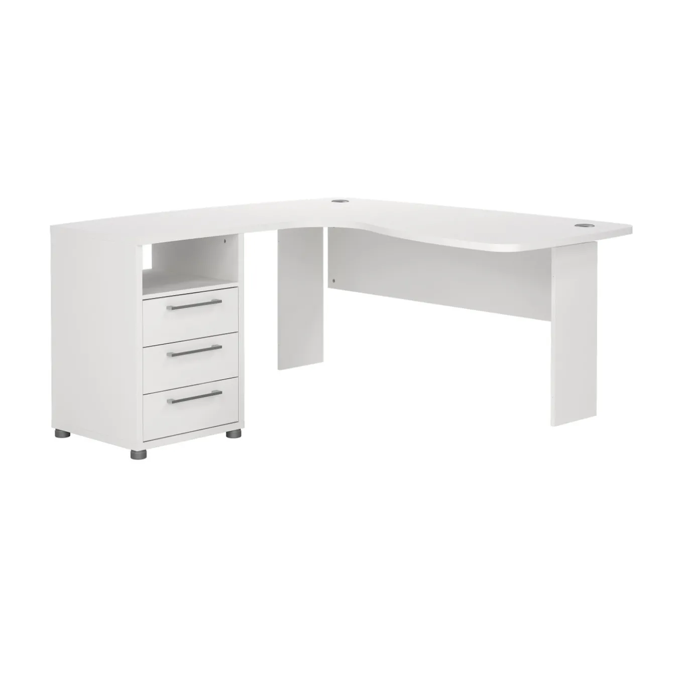 Hoek-kantoorbureau Prima Wit - Giga Living