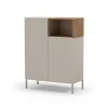 Hoge Kast Cailin 2d1h Crème/Naturel Me - Giga Meubel