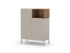 Hoge Kast Cailin 2d1h Crème/Naturel Me - Giga Meubel