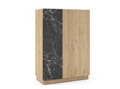 Hoge Kast Dione 2d Naturel/marmer Lotus - Giga Meubel