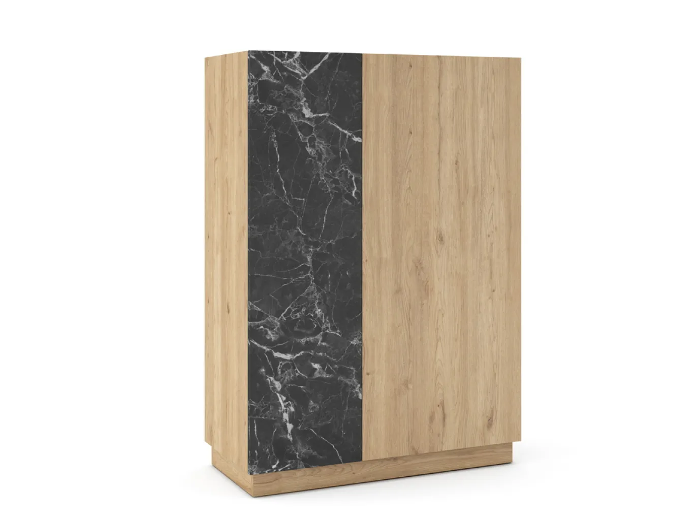 Hoge Kast Dione 2d Naturel/marmer Lotus - Giga Meubel