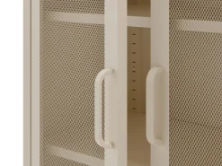 Hoge Vitrinekast Diora 2d Crème - Giga Meubel