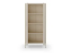 Hoge Vitrinekast Diora 2d Crème - Giga Meubel