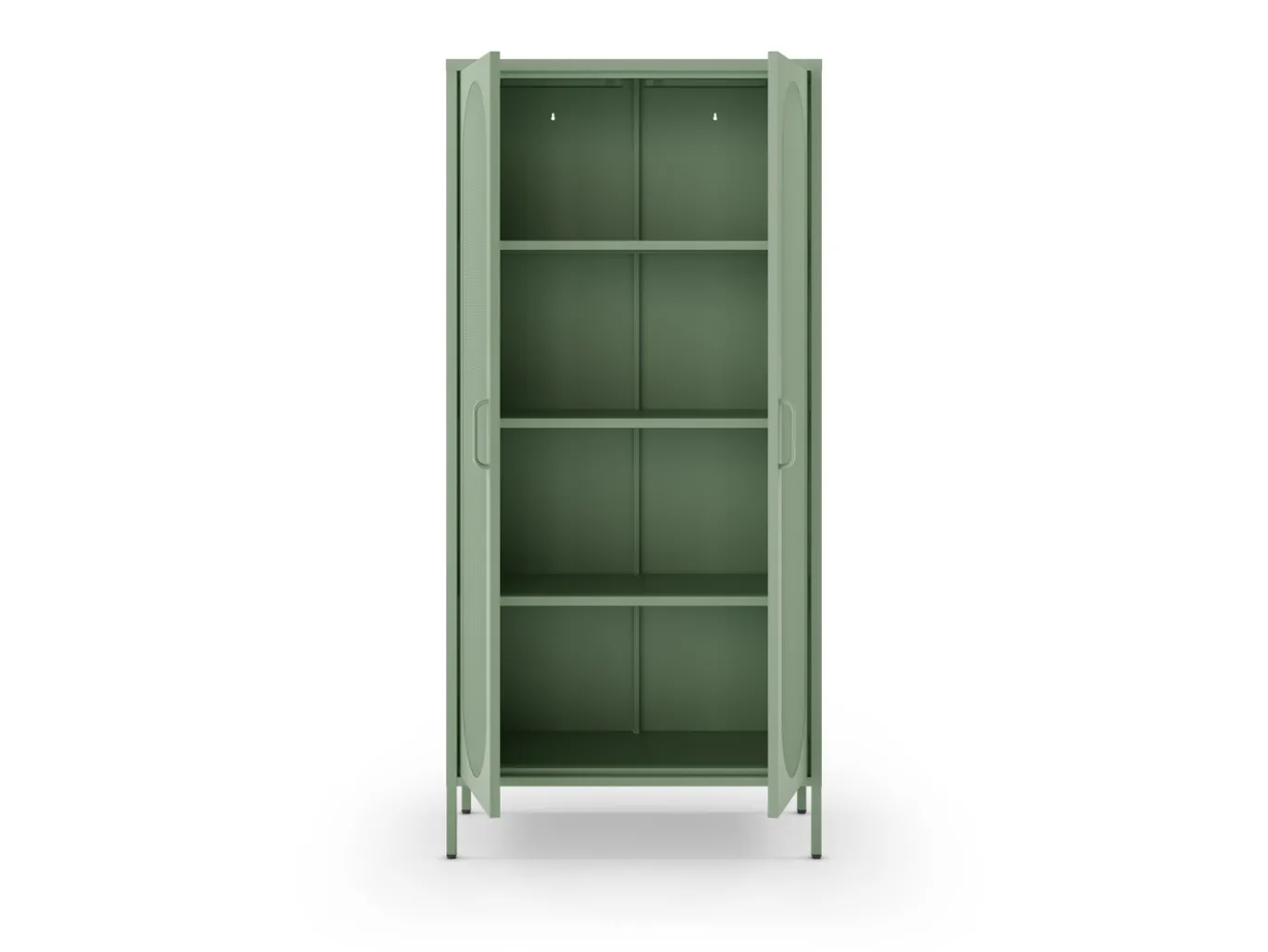 Hoge Vitrinekast Diora 2d Mintgroen - Giga Meubel
