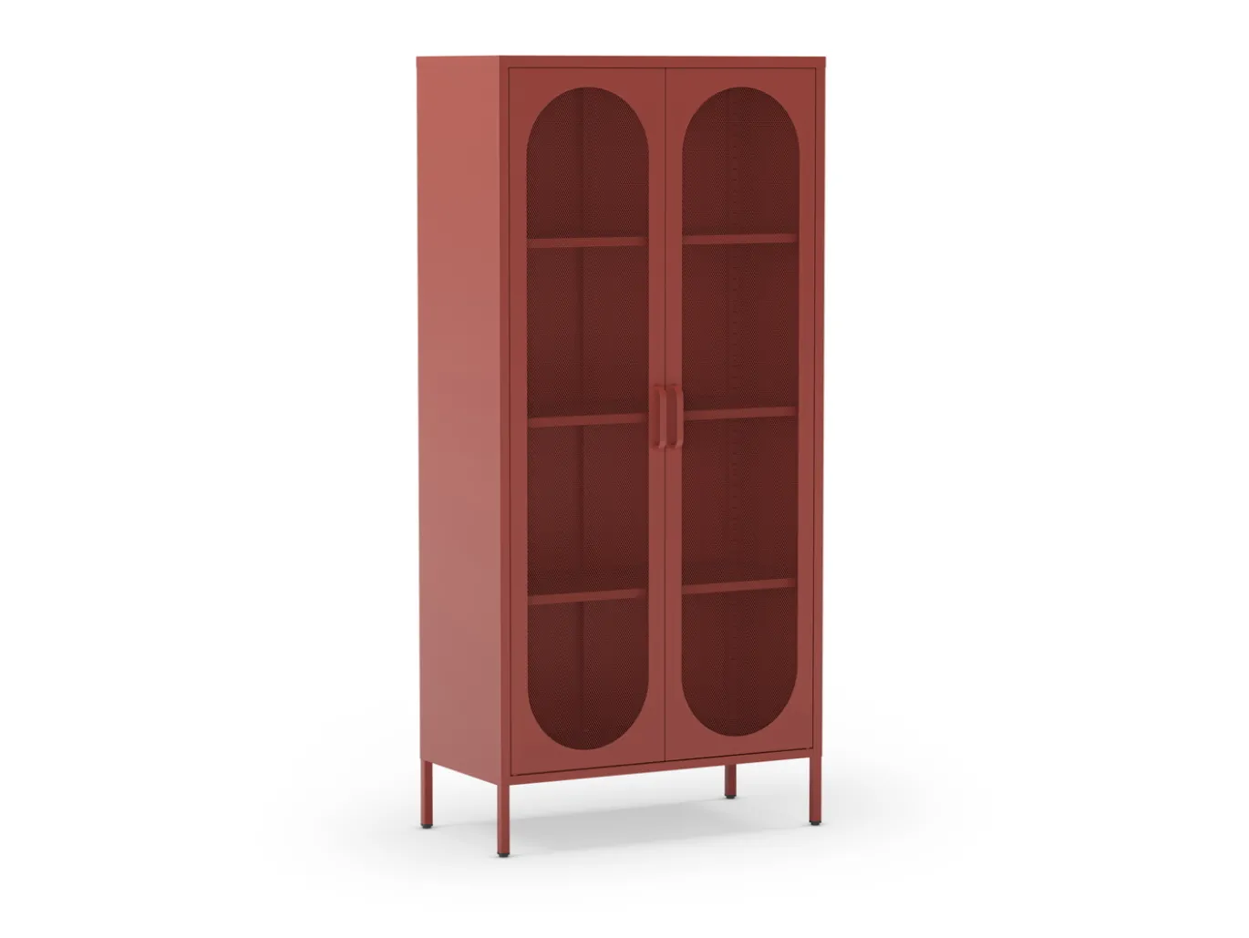 Hoge Vitrinekast Diora 2d Terracotta - Giga Meubel