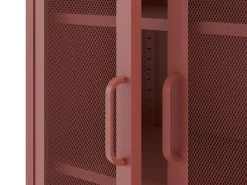 Hoge Vitrinekast Diora 2d Terracotta - Giga Meubel
