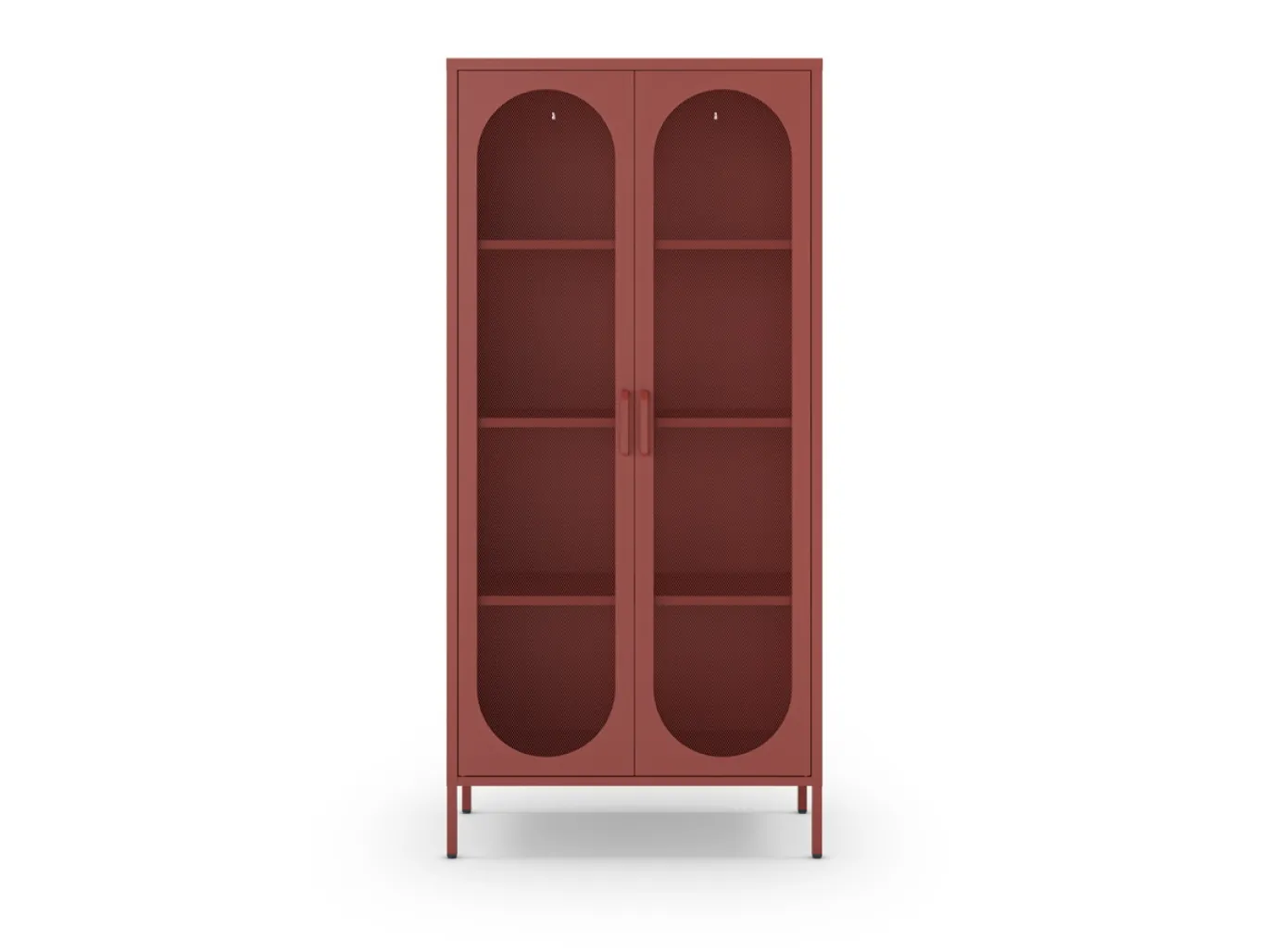 Hoge Vitrinekast Diora 2d Terracotta - Giga Meubel