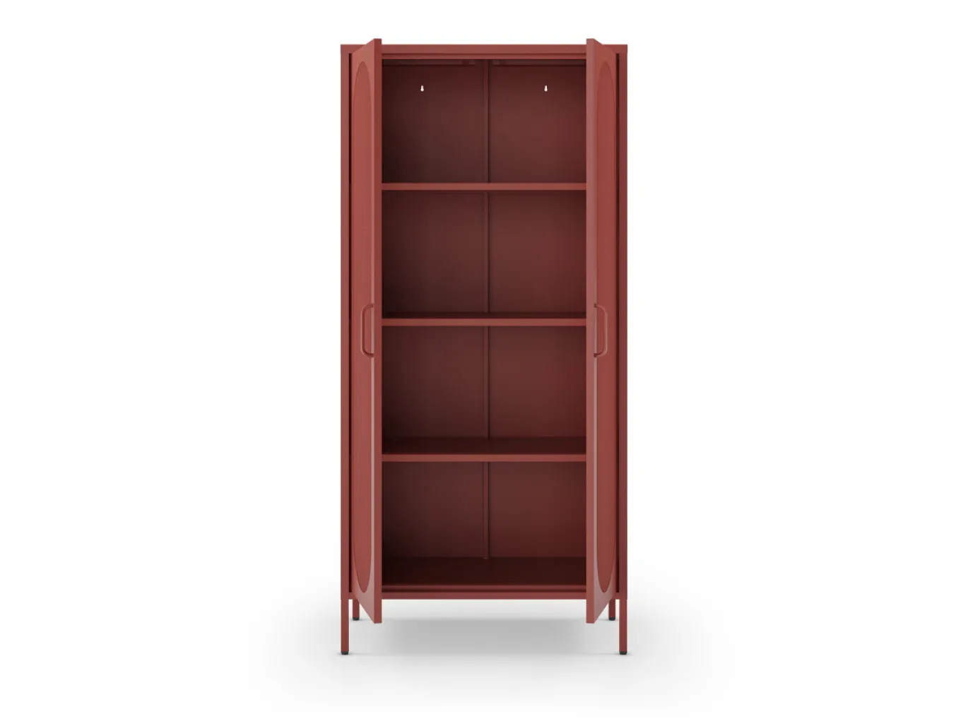 Hoge Vitrinekast Diora 2d Terracotta - Giga Meubel