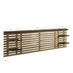 Hoofdbord 240 Nidra Wax-ir/zwart - Giga Meubel