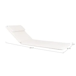House Nordic Andorra Ligstoel Kussen Wit