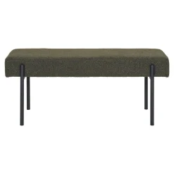 House Nordic Bankje Swindon Bouclé Donkergroen 100cm