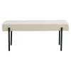House Nordic Bankje Swindon Bouclé Wit 100x36x42,5cm