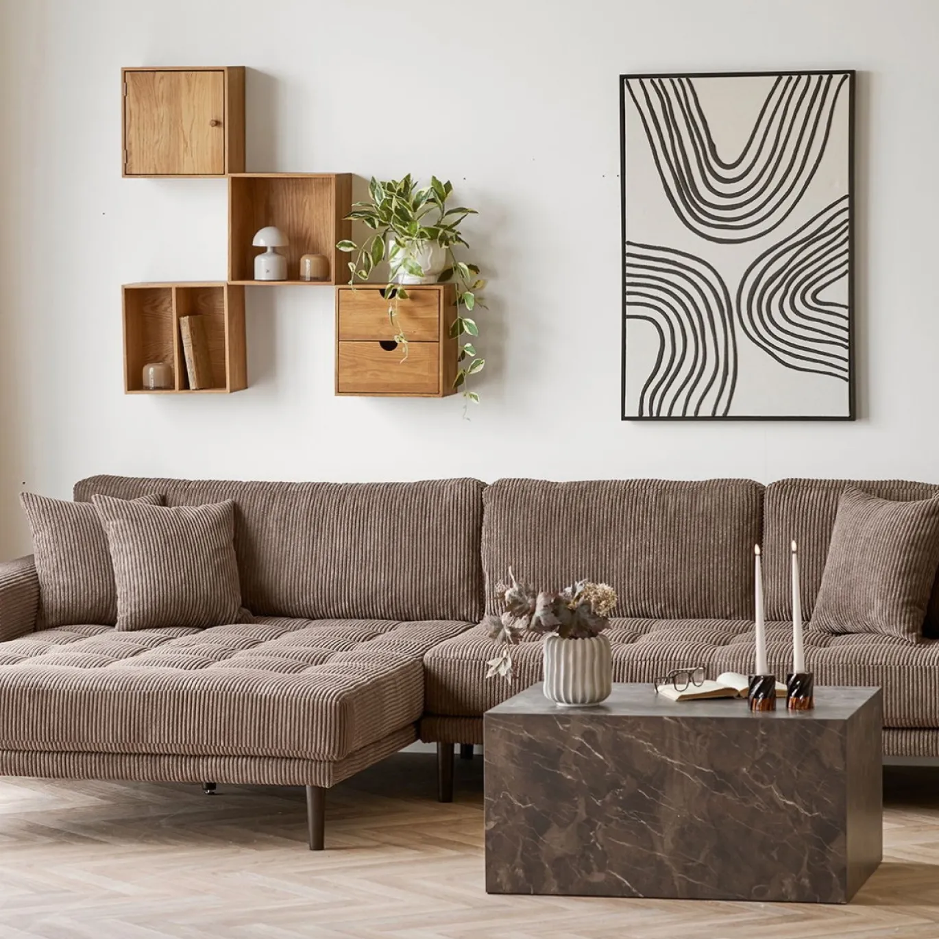 House Nordic Bank Lido Lounge Sofa Bruin Links