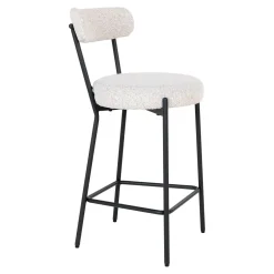 House Nordic Barstoel Badalona Bouclé Wit