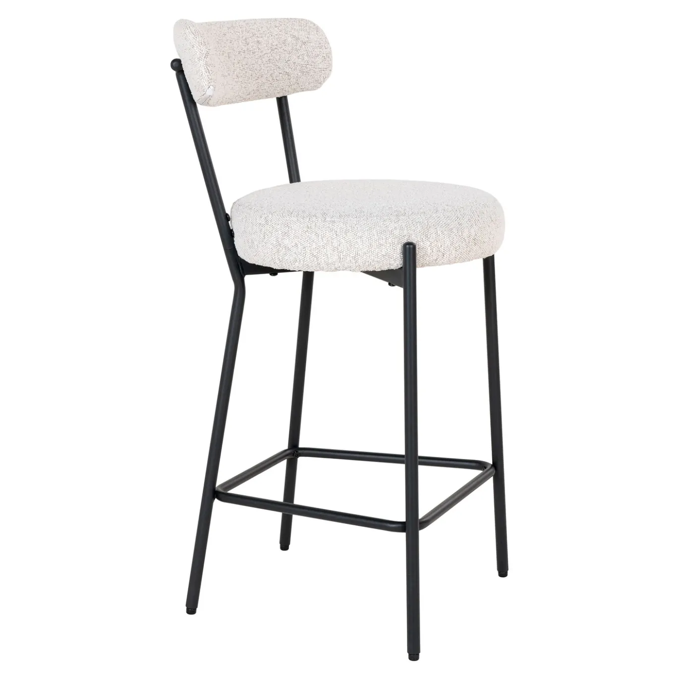 House Nordic Barstoel Badalona Bouclé Wit