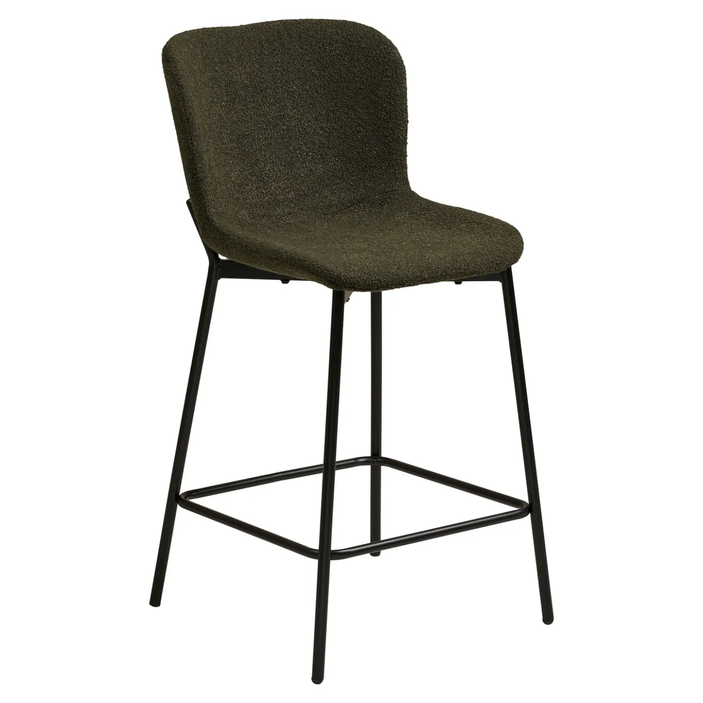 House Nordic Barstoel Maceda Bouclé Groen