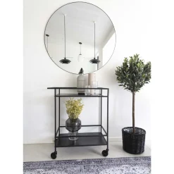 House Nordic Bar Trolley Vita Zwart