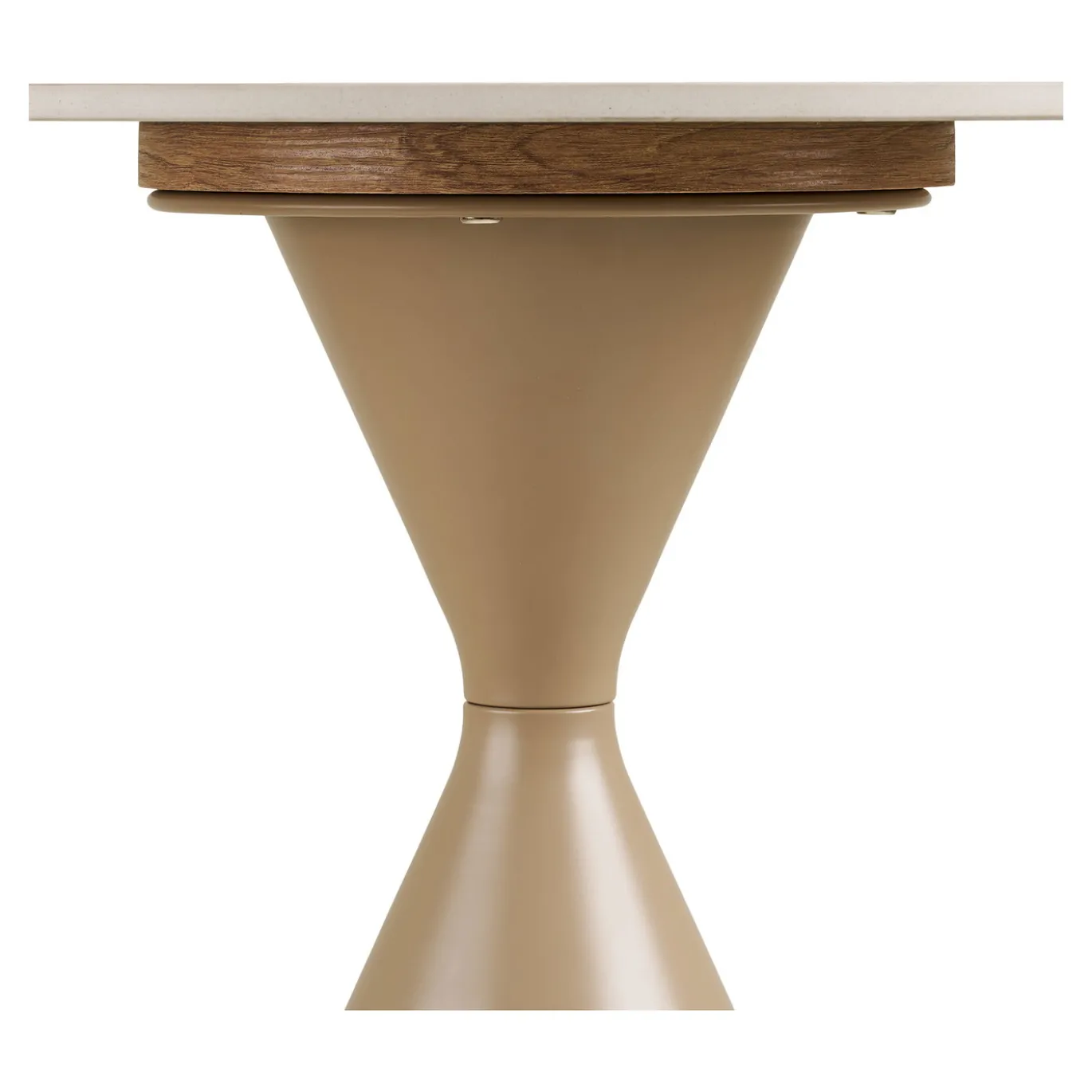 House Nordic Bijzettafel Annecy Keramisch/Travertin Zand ø50cm