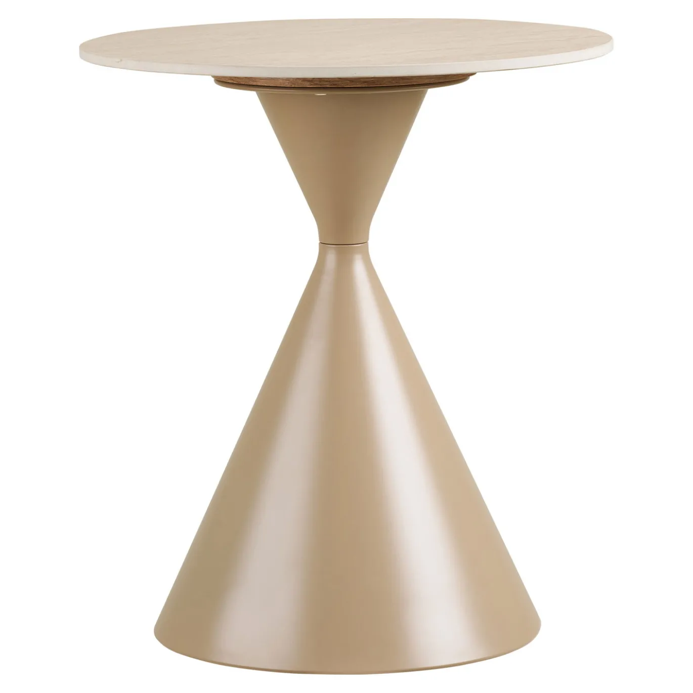 House Nordic Bijzettafel Annecy Keramisch/Travertin Zand ø50cm