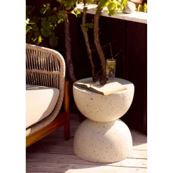 House Nordic Bijzettafel Bonita Fiberclay Terrazzo ø40cm