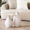 House Nordic Bijzettafel Calais Metaal Off-White ø36x40cm