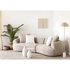 House Nordic Bijzettafel Calais Metaal Off-White ø36x40cm