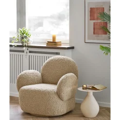House Nordic Bijzettafel Calais Metaal Off-White ø36x40cm