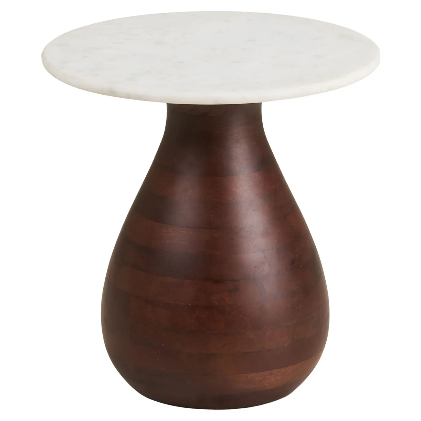 House Nordic Bijzettafel Heide Donkerbruin/Wit ø40cm