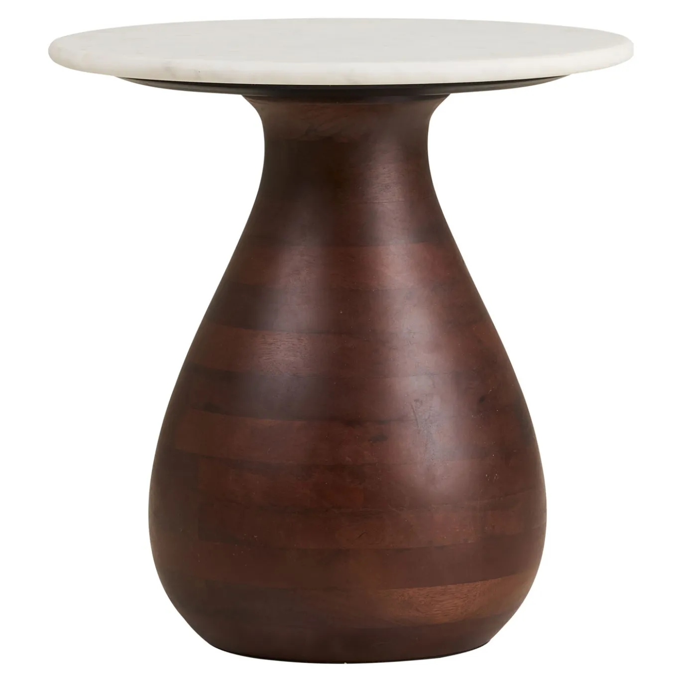 House Nordic Bijzettafel Heide Donkerbruin/Wit ø40cm