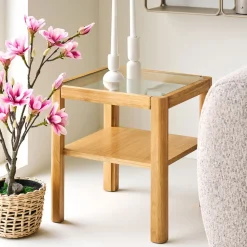 House Nordic Bijzettafel Lourmarin Eikenfineer Naturel 40cm